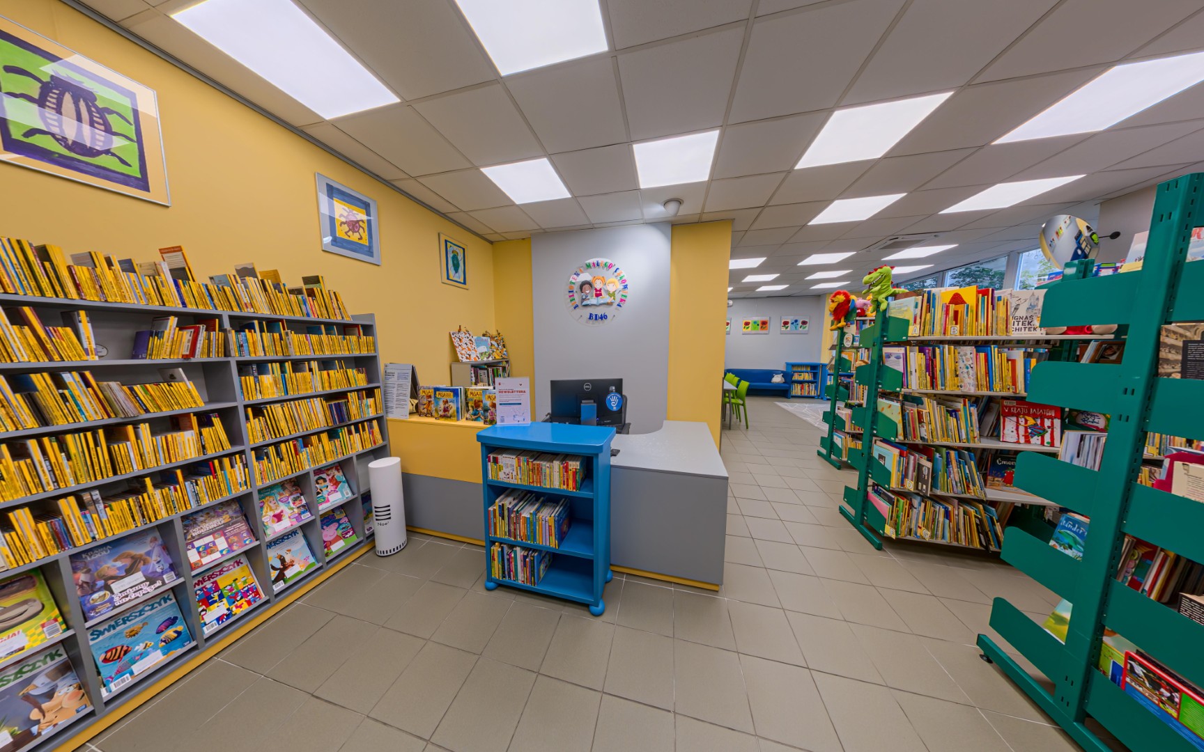 Wnętrze filii Chłodna dla dzieci